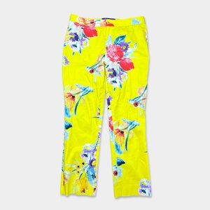 RALPH LAUREN Purple Label Pants Size 6 Yellow Color Multicolor Floral GUC